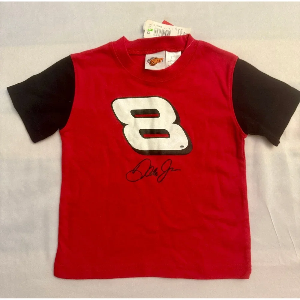 Winners Circle NASCAR Dale Earnhardt Jr 8 Kids T-Shirt Shorts Set Red Black 3T